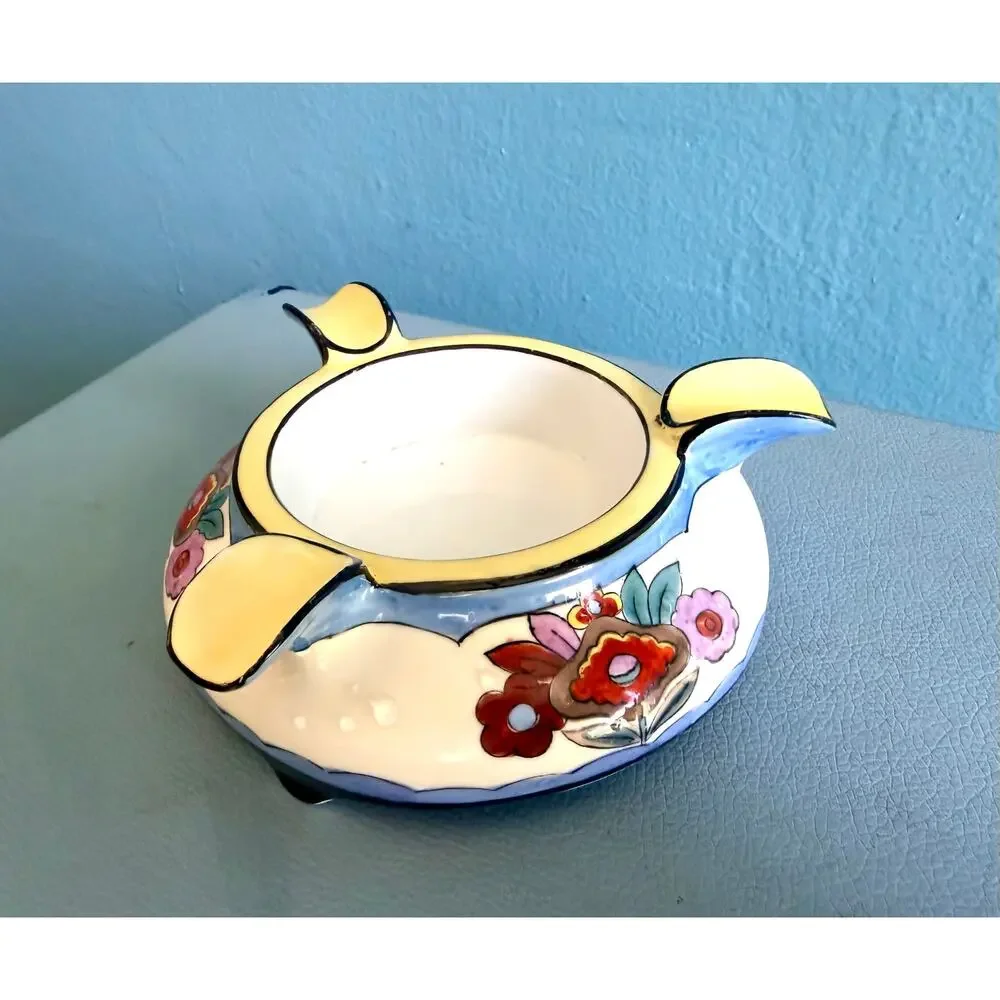 Antique 1920s Art Deco Noritake Hand Painted Porcelain Ashtray Collectible